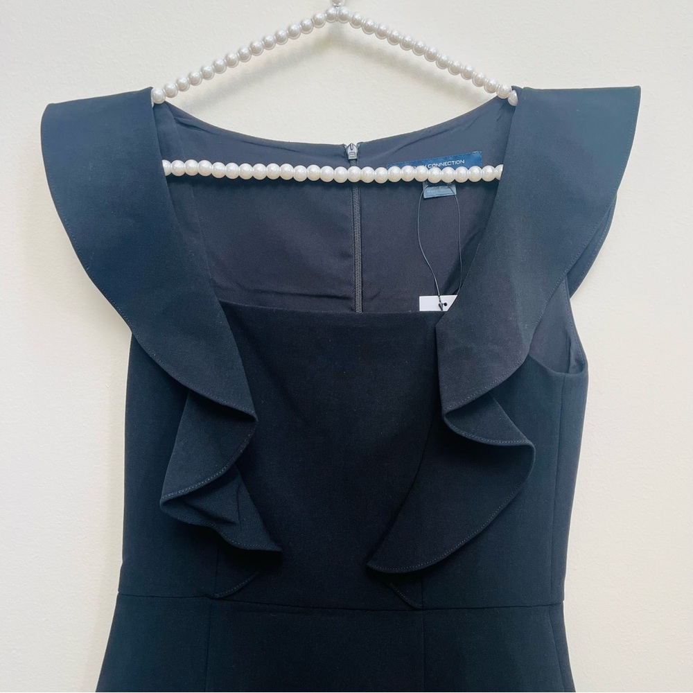 French Connection Whisper Sleeveless Ruffle Shoulder Mini Dress NWT - Picture 6 of 10